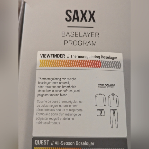 SAXX Blue Camo Crew-Neck Merino wool Baselayer Slim Fit Long Sleeve Top Size: S - Picture 12 of 15